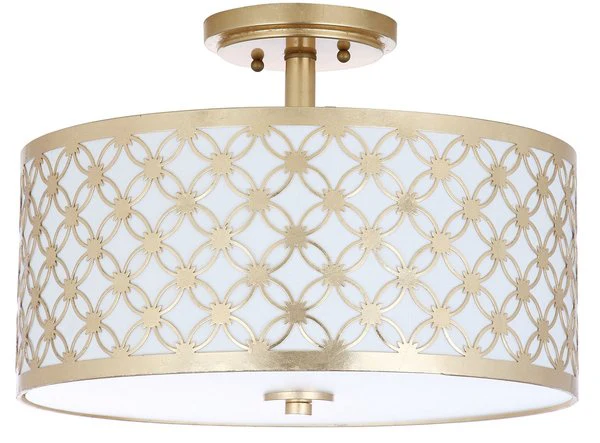 Safavieh Hutch 3 Light 16-Inch Dia Gold Flush Mount - Gold - Image 2