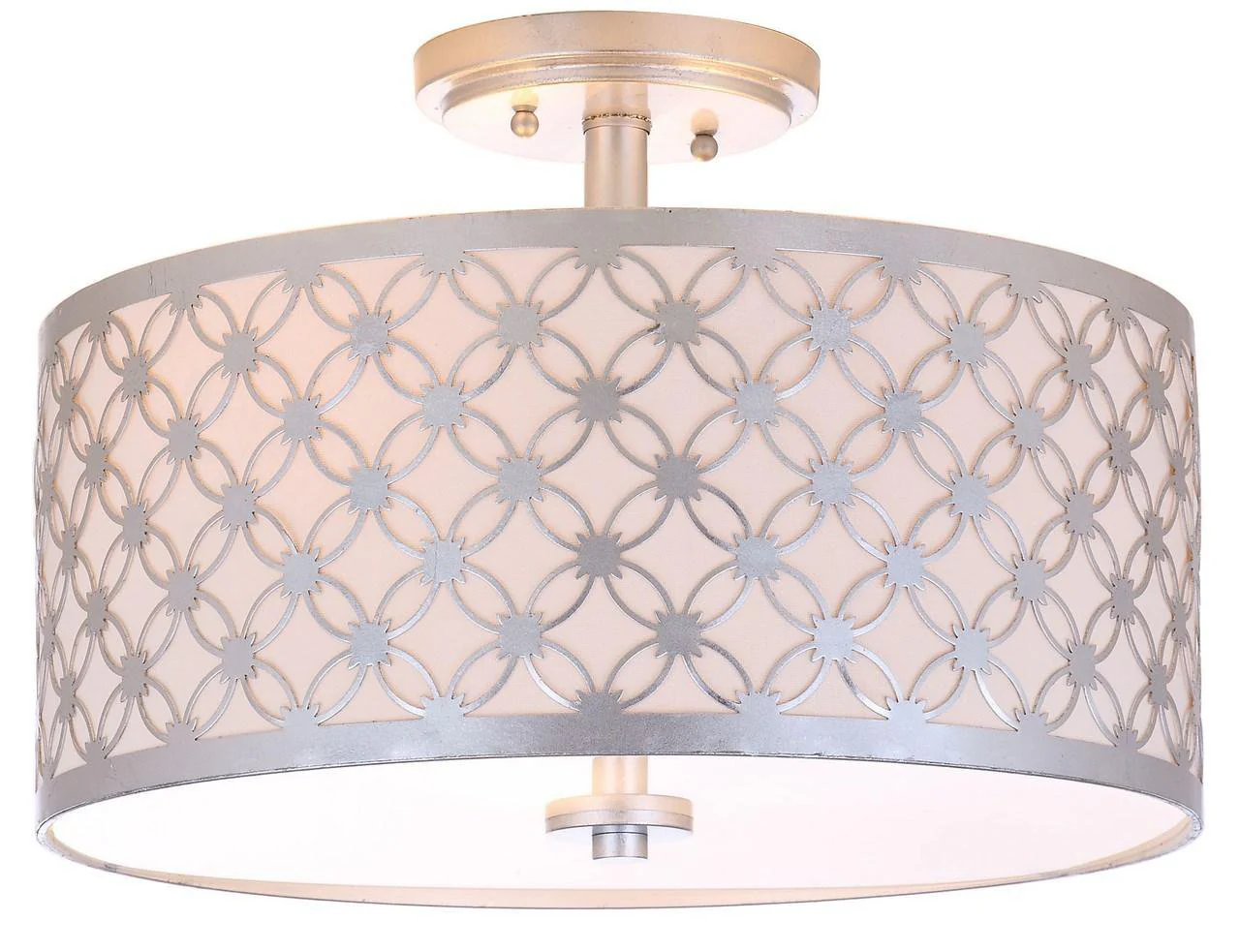 Safavieh Hutch 3 Light 16-Inch Dia Silver Flush Mount - Silver - Image 3