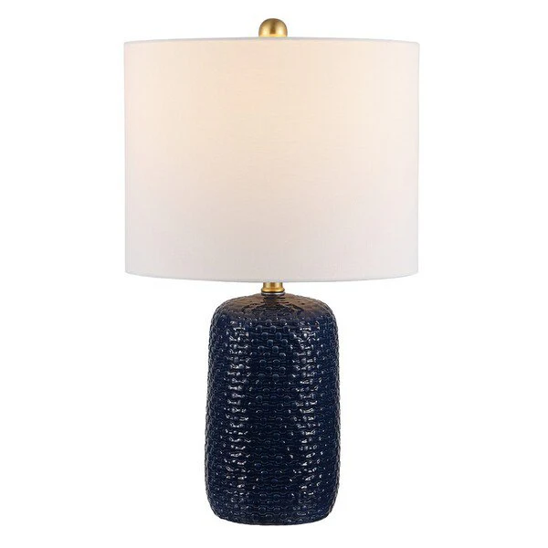 Safavieh Huxley Ceramic Table Lamp Set Of 2 - Navy Blue - Image 2
