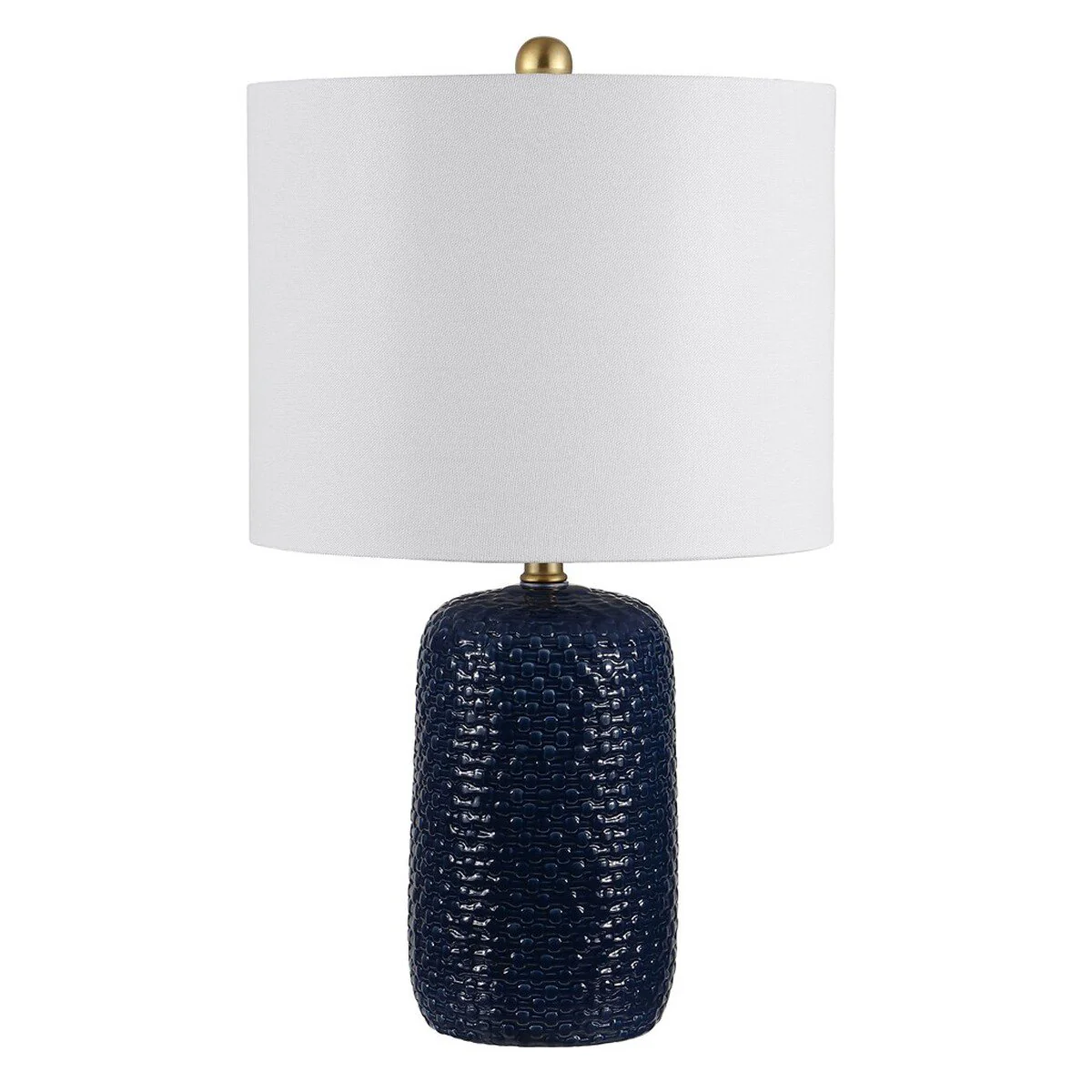 Safavieh Huxley Ceramic Table Lamp Set Of 2 - Navy Blue - Image 3