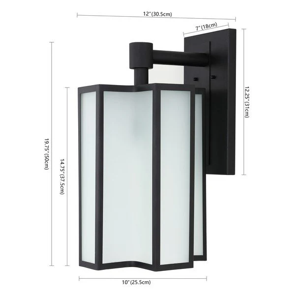 Safavieh Hyla Outdoor Wall Sconce/Black - Black - Image 3