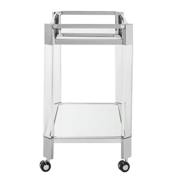 Safavieh Iago Acrylic Bar Trolley - Clear - Image 4