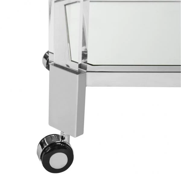 Safavieh Iago Acrylic Bar Trolley - Clear - Image 5