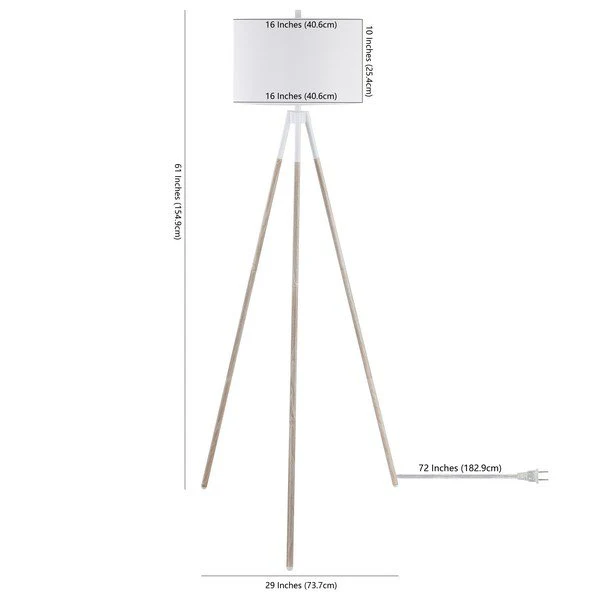 Safavieh Idalia Floor Lamp - Walnut - Image 3