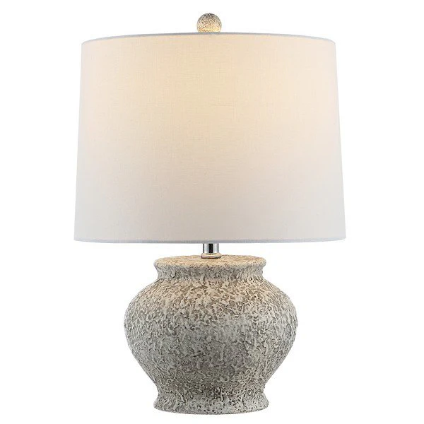 Safavieh Imran Resin Table Lamp - Light Grey - Image 2