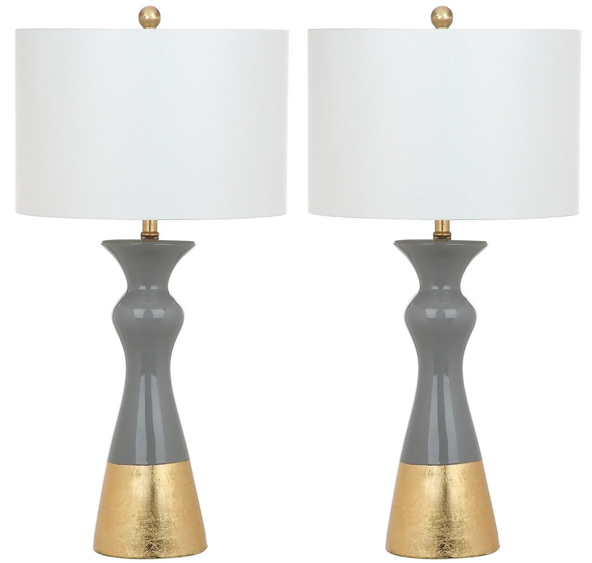 Safavieh Iris 30.5-Inch H Table Lamp Set Of 2 - Grey - Image 2