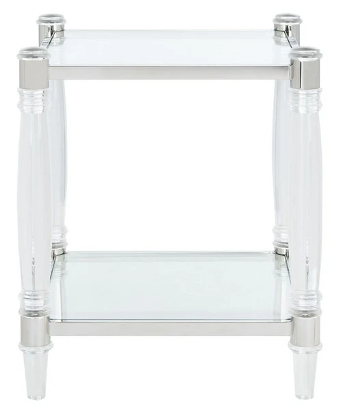 Safavieh Isabelle Acrylic Accent Table - Silver - Image 2