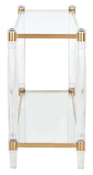 Safavieh Isabelle Acrylic Console Table - Brass - Image 4