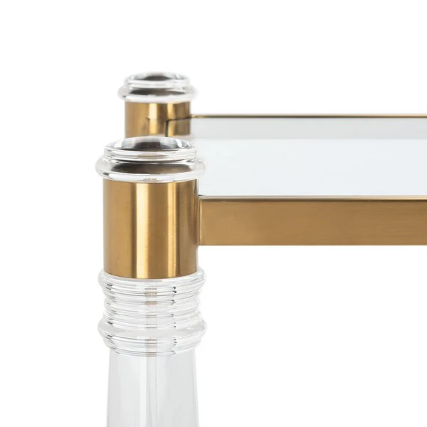 Safavieh Isabelle Acrylic Console Table - Brass - Image 5