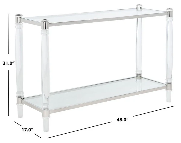 Safavieh Isabelle Acrylic Console Table - Silver - Image 3