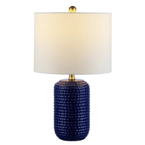 Safavieh Jace Ceramic Table Lamp Set Of 2 - Navy Blue - Image 2