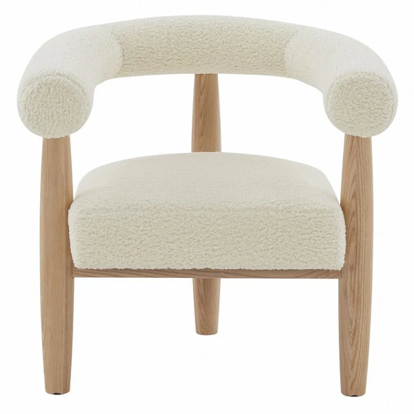 Safavieh Jackie Curved Back Accent Chai - Ivory - Image 2