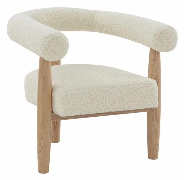 Safavieh Jackie Curved Back Accent Chai - Ivory - Image 4