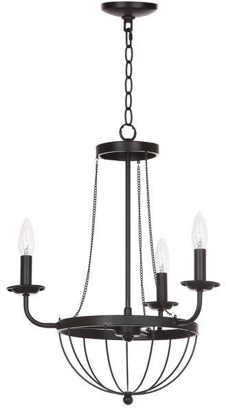 Safavieh Jacques 18-Inch Dia Adjustable Chandelier - Black - Image 2