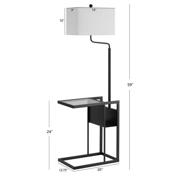 Safavieh Janson Floor Lamp - Matte Black - Image 3