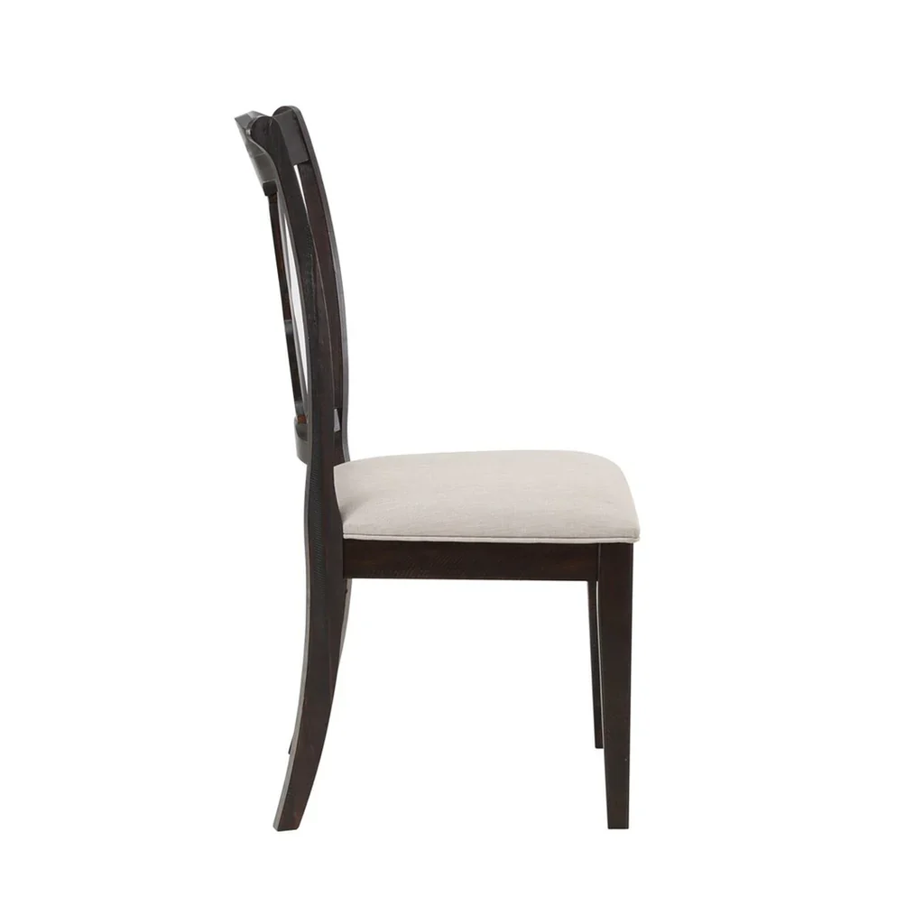 Safavieh Jasmyn Wood Dining Chair Set Of 2 - Dark Walnut - Image 3