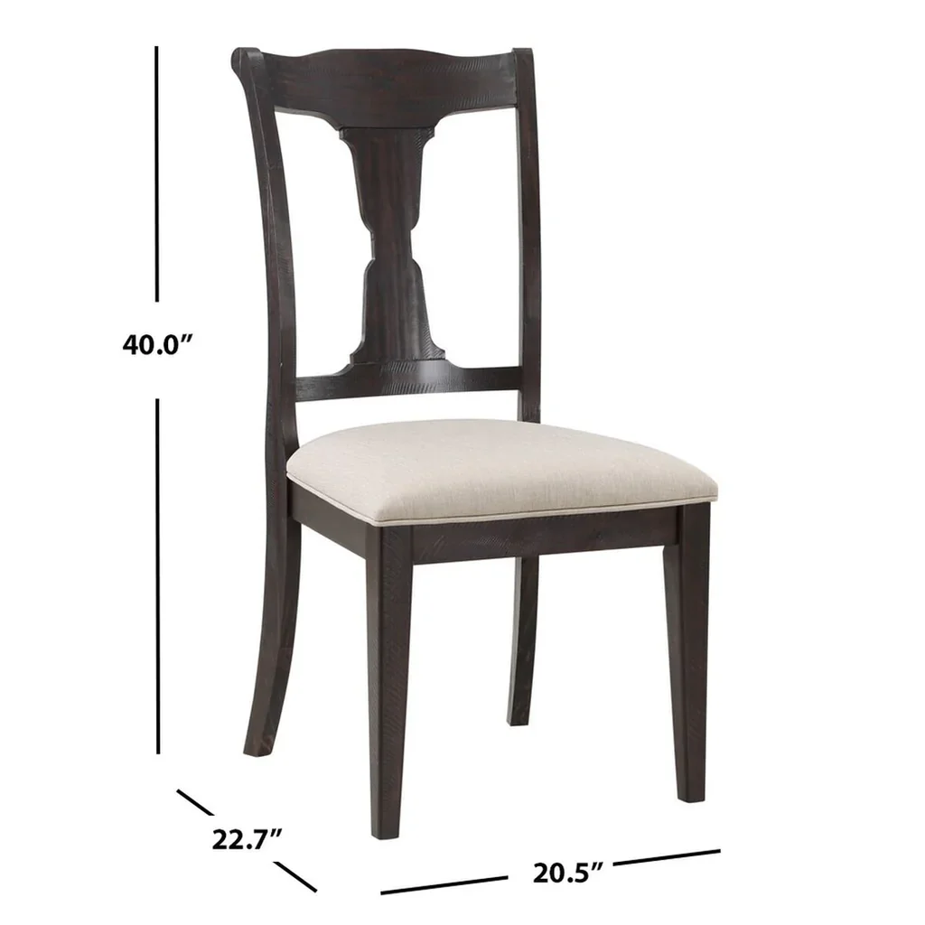Safavieh Jasmyn Wood Dining Chair Set Of 2 - Dark Walnut - Image 4