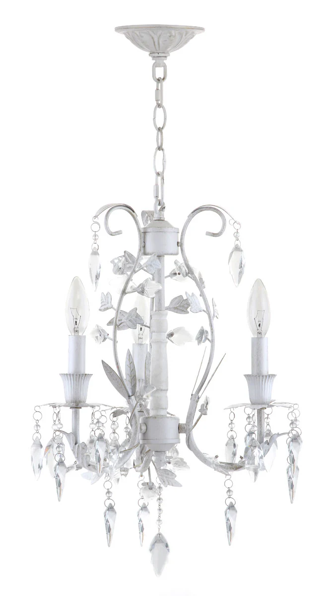Safavieh Jasper 3 Light White 14.5 Inch Dia Adjustable Chandelier - White - Image 2