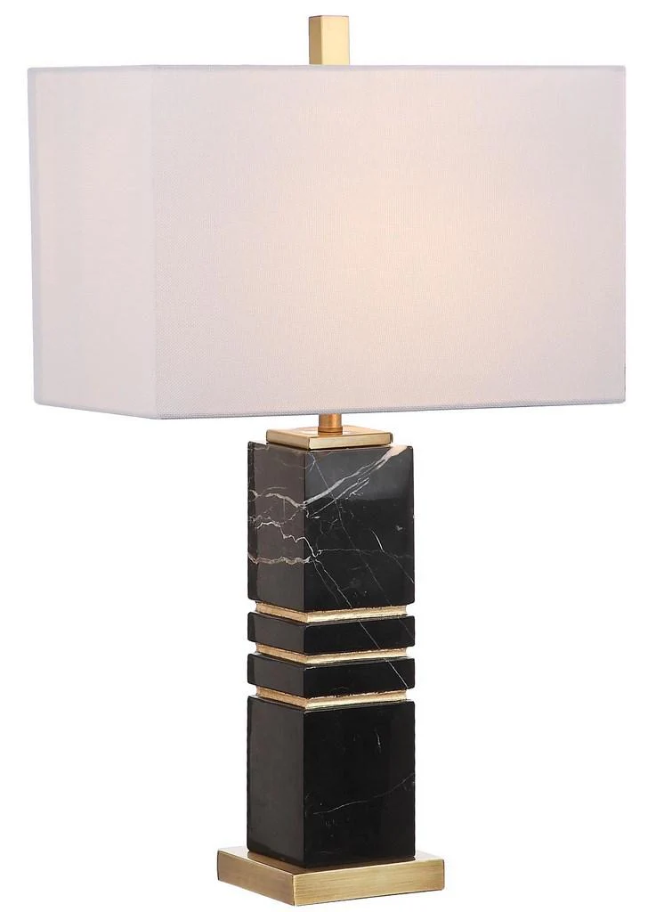 Safavieh Jaxton Marble 27.5-Inch H Table Lamp - Black - Image 2