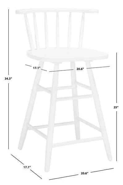 Safavieh Jay Wood Counter Stool - White - Image 4
