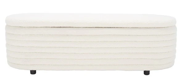 Safavieh Jaymie Storage Bench - Ivory - Image 2