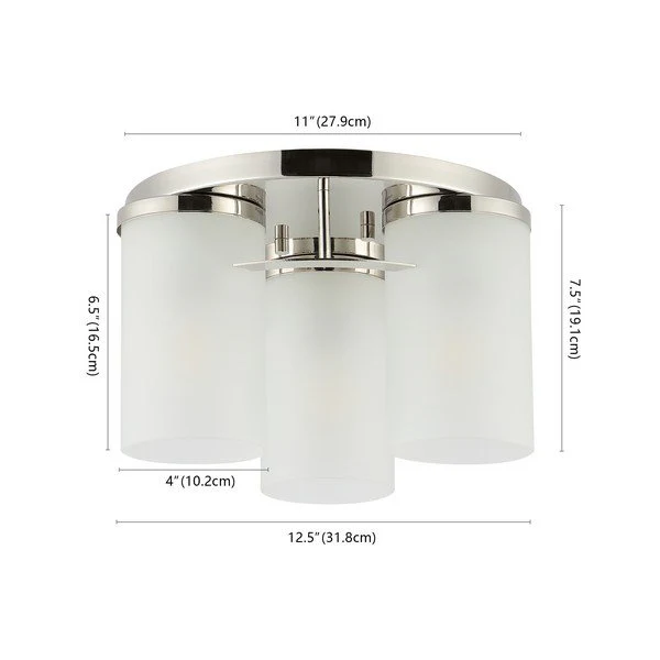 Safavieh Jeffra Flush Mount - Brushed Nickel - Image 3
