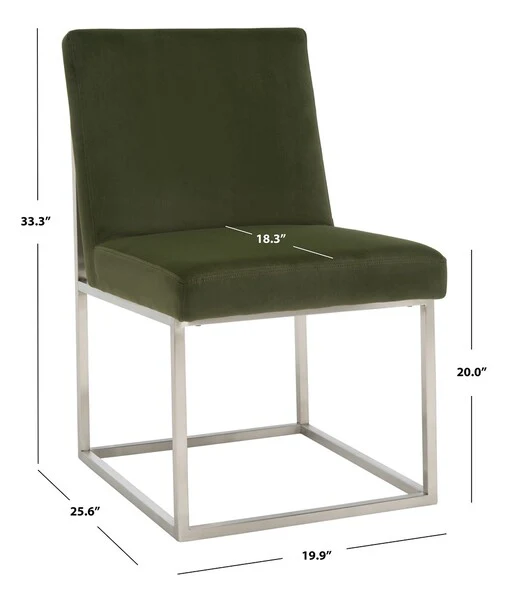 Safavieh Jenette Dining Chair - Forest Green - Image 3