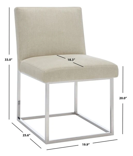 Safavieh Jenette Dining Chair - Taupe - Image 3