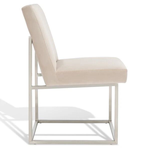 Safavieh Jenette Dining Chair - Taupe and Silver - Image 4