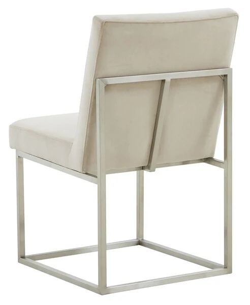 Safavieh Jenette Dining Chair - Taupe and Silver - Image 5