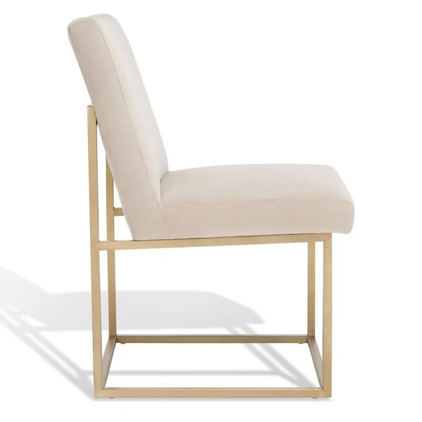 Safavieh Jenette Dining Chair - Taupe and Gold - Image 4