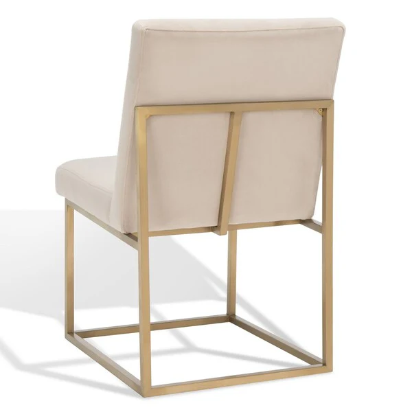 Safavieh Jenette Dining Chair - Taupe and Gold - Image 5