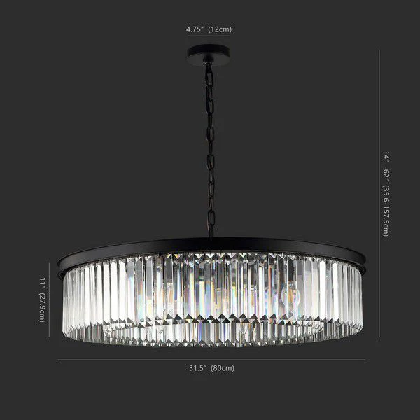 Safavieh Jennaya Crystal Chandelier - Black - Image 3