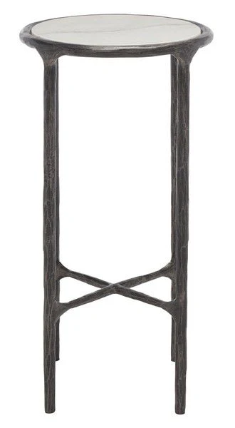 Safavieh Jessa Metal Tall Rd End Table - Black - Image 2