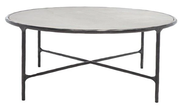 Safavieh Jessa Round Metal Coffee Table - Black - Image 2