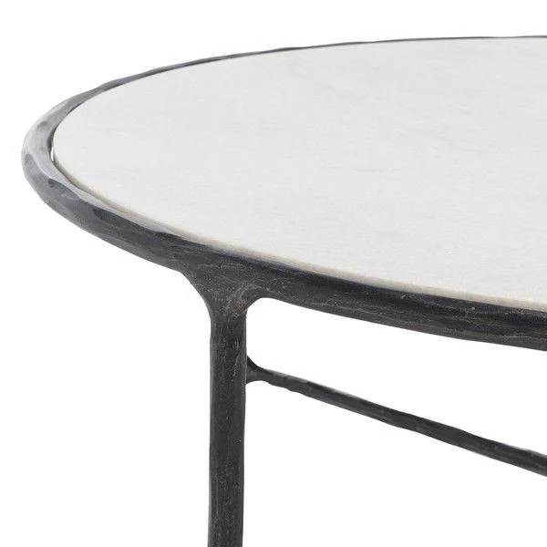Safavieh Jessa Round Metal Coffee Table - Black - Image 5