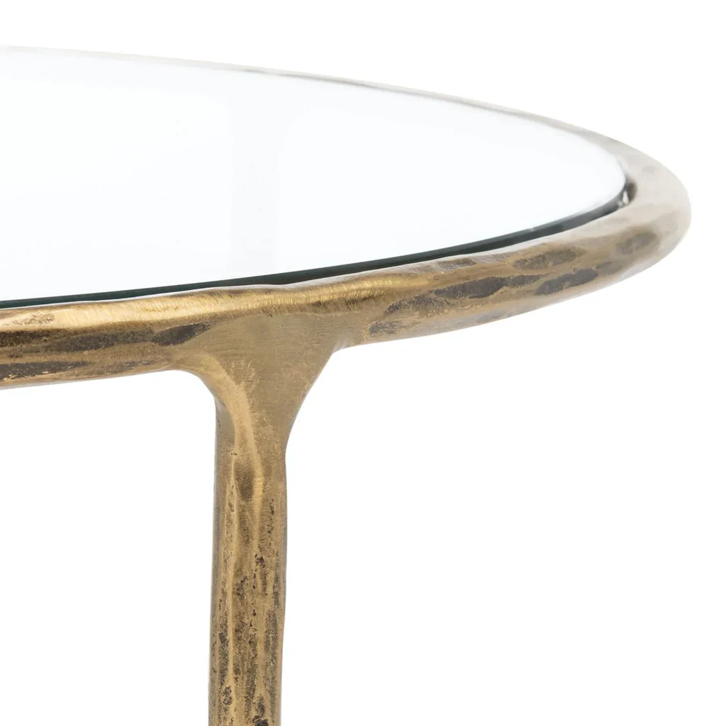 Safavieh Jessa Round Metal Coffee Table - Brass - Image 6