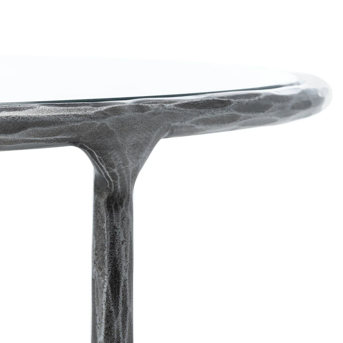 Safavieh Jessa Round Metal Coffee Table - Silver - Image 3