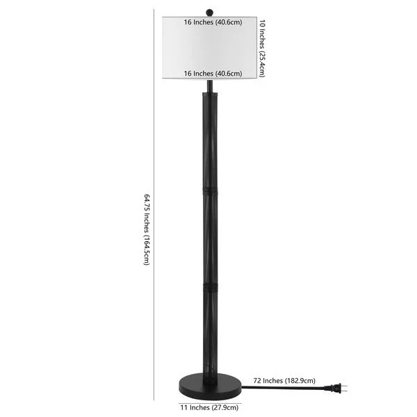 Safavieh Jeyne Floor Lamp - Black - Image 3
