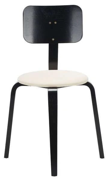 Safavieh Jo Upholstered Stackable Dining Chair Set Of 2 - Black - Image 2