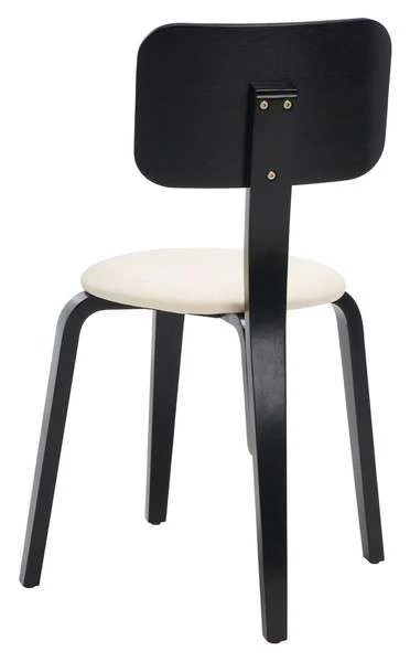 Safavieh Jo Upholstered Stackable Dining Chair Set Of 2 - Black - Image 3