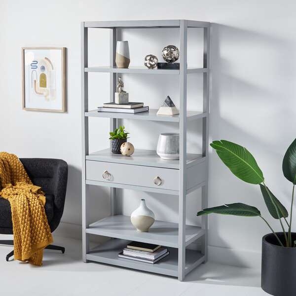 Safavieh Johni 1 Drawer 5 Shelf Etagere - Gray - Image 4