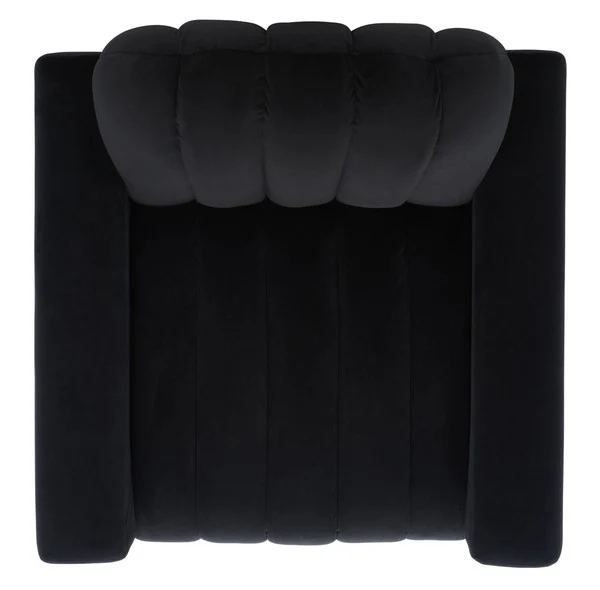 Safavieh Josh Channel Tufted Chair - Black - Image 3
