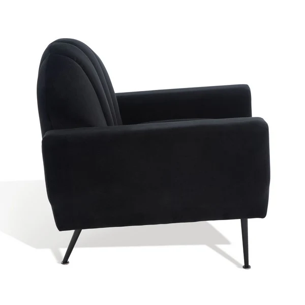 Safavieh Josh Channel Tufted Chair - Black - Image 4