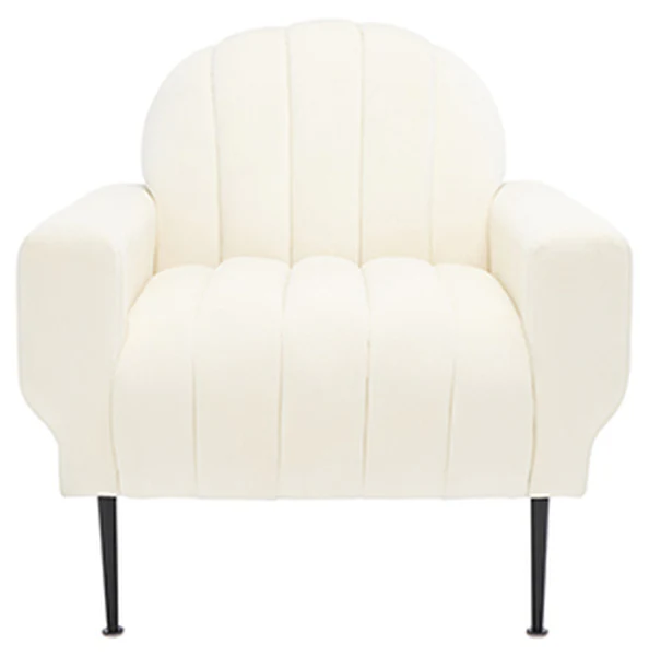 Safavieh Josh Channel Tufted Chair - Creme - Image 2