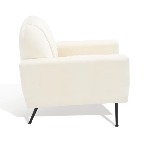 Safavieh Josh Channel Tufted Chair - Creme - Image 4