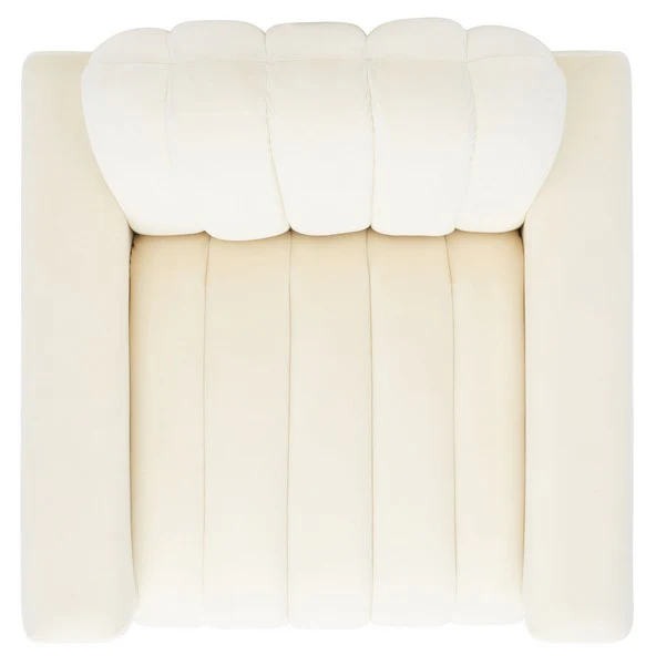 Safavieh Josh Channel Tufted Chair - Creme - Image 5