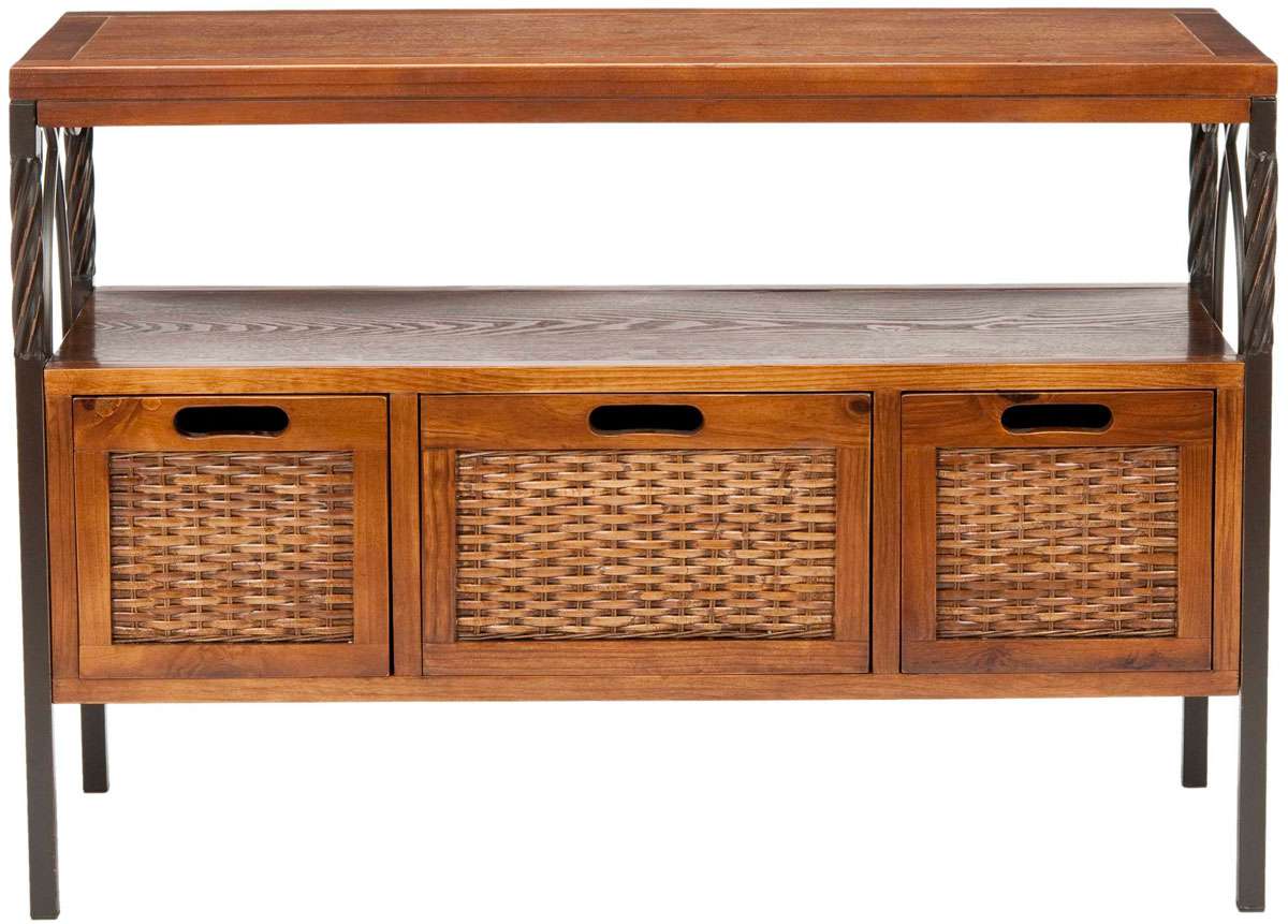 Safavieh Joshua 3 Drawer Console - Antique Pewter - Image 2