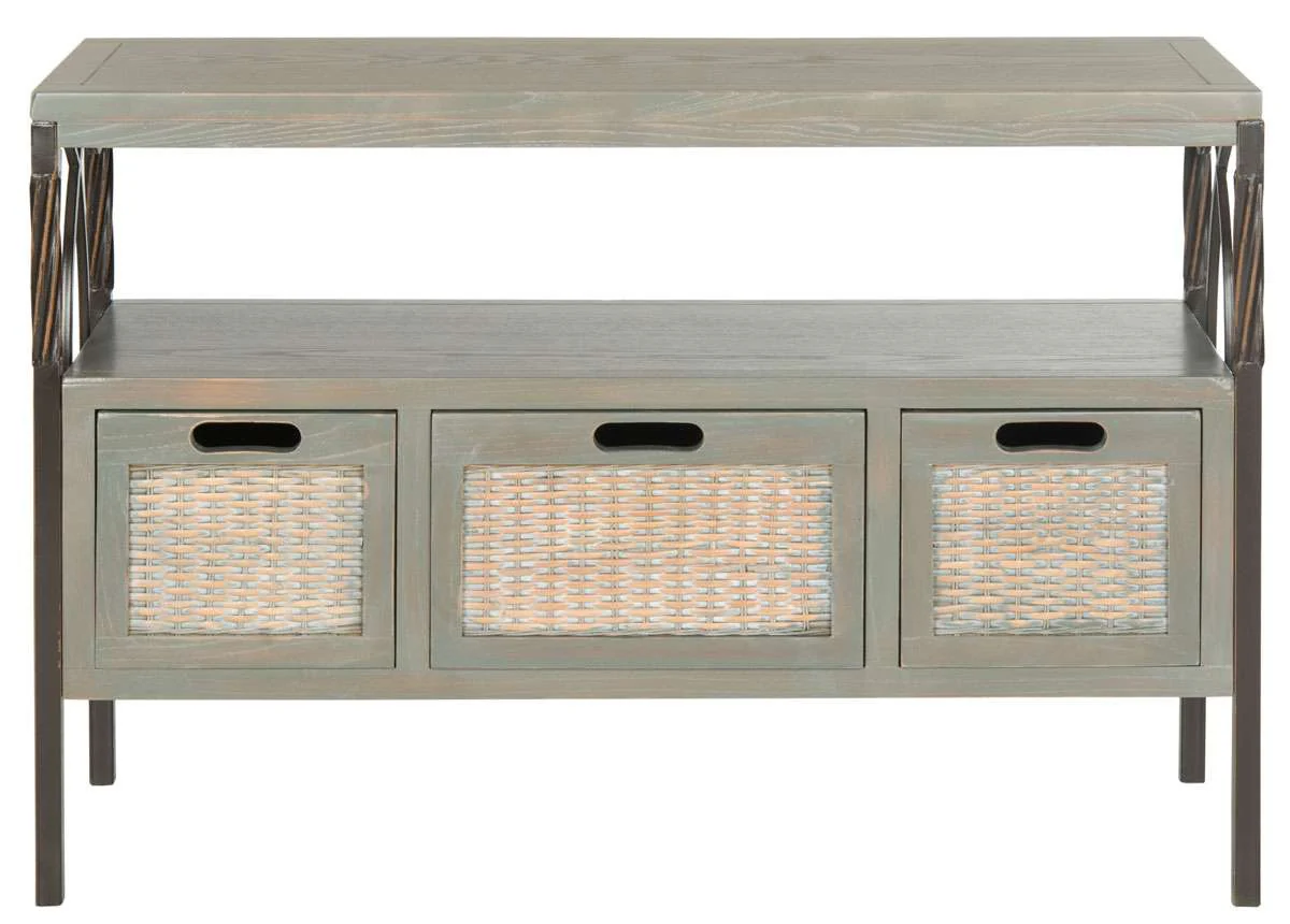 Safavieh Joshua 3 Drawer Console - Ash Gray - Image 2
