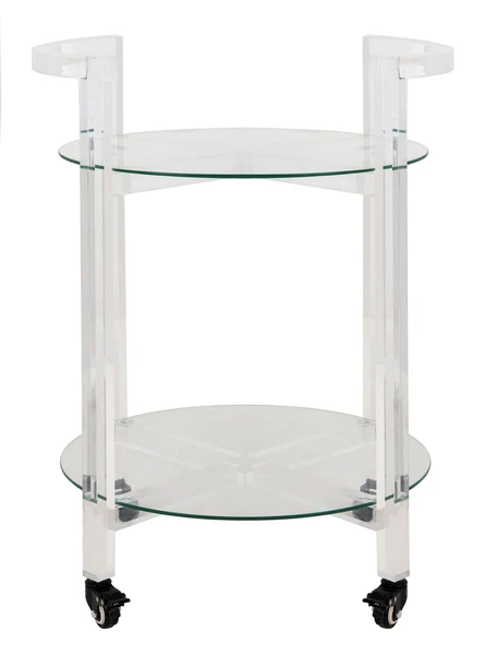 Safavieh Jules 2 Tier Acrylic Bar Cart - Clear - Image 4